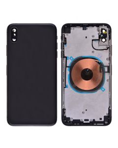 iPhone XS Max Back Housing with Small Parts installed (High Quality) - Black