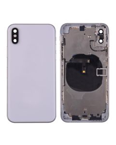 iPhone XS Back Housing with Small Parts installed (High Quality) - White