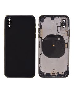 iPhone XS Back Housing with Small Parts installed (High Quality) - Black