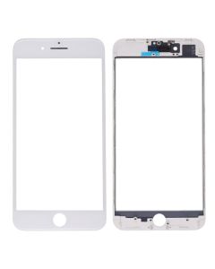 Front Screen Glass Lens with Frame for iPhone 8 Plus - White