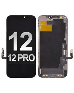 For Apple iPhone 12 iPhone 12 Pro OLED Screen Digitizer Assembly With Frame (6.1 inches) (SOFT MX Quality) - Black