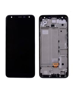 LCD Screen Display with Digitizer Touch Panel and Bezel Frame for LG K40 LMX420 / K12 Plus / X4 (2019) - Black