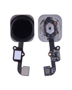 Home Button with Flex Cable Ribbon and Home Button Connector for iPhone 6/ 6 Plus (High Quality) - Black