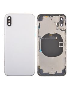 Back Housing with Small Parts Pre-installed for iPhone X (High Quality) - White