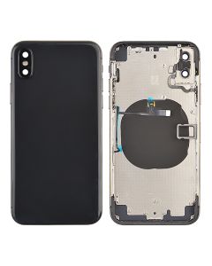 Back Housing with Small Parts Pre-installed for iPhone X (High Quality) - Black