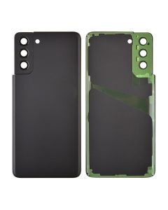 Back Cover with Camera Glass Lens and Adhesive Tape for Samsung Galaxy S21 Plus 5G G996 (for SAMSUNG) - Phantom Black