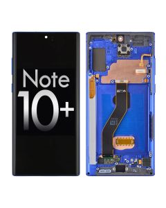 OLED Screen Digitizer with Frame Replacement for Samsung Galaxy Note 10 Plus N975 (Premium) - Aura Blue