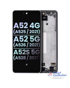 LCD Screen Digitizer Assembly With Frame for Samsung Galaxy A52 5G (2021) A526 - Awesome Black (INCELL Plus)