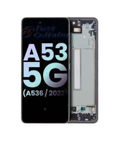 OLED OEM ASSEMBLY WITH FRAME COMPATIBLE FOR SAMSUNG GALAXY A53 5G (A536 / 2022) (BLACK)