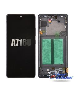 OLED Screen Digitizer Assembly With Frame for Samsung Galaxy A71 5G A716 (Premium) - Prism Cube Black