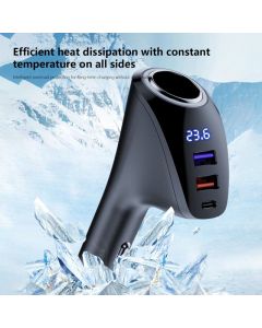 Cigarette Lighter Super Fast Car Charger Digital Display