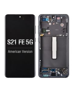 OLED Screen Digitizer Assembly with Frame for Samsung Galaxy S21 FE 5G G990 (for America Version)(Premium) - Graphite