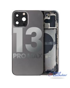 BACK HOUSING with SMALL COMPONENTS PRE-INSTALLED COMPATIBLE FOR IPHONE 13 PRO MAX (US VERSION) (Graphite) A2643 A2484 A2641 A2644 A2645.