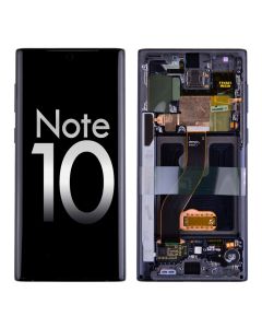 Samsung Galaxy Note 10 N970 OLED Screen Display with Digitizer Touch Panel and Frame - Aura Black