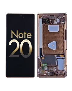 Samsung Galaxy N980 Note 20 5G N981 OLED Screen Display with Digitizer Touch Panel and Frame - Mystic Bronze