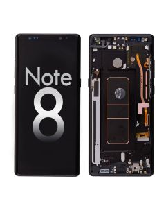 Samsung Galaxy Note 8 N950 OLED Screen Display with Digitizer Touch Panel and Frame (Black Frame) - Black