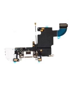 Charging Port with Flex Cable, Headphone Jack and Microphone for iPhone 6S (4.7 inches) (Super High Quality) - White