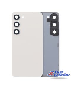 Back Cover with Camera Glass Lens and Adhesive Tape for Samsung Galaxy S23 Plus S916 (for SAMSUNG) - CREAM