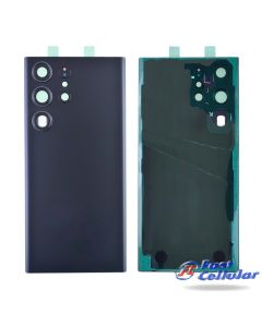 Back Cover with Camera Glass Lens and Adhesive Tape for Samsung Galaxy S23 Ultra S918 (for SAMSUNG) - Black