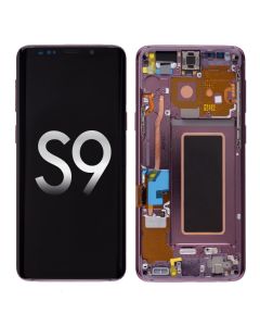 Samsung Galaxy S9 G960U OLED Screen Display with Digitizer Touch Panel and Bezel Frame (Purple Frame) - Purple