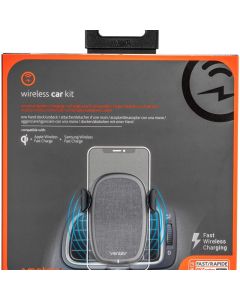 Ventev - Qi Charge Car Vent 10W with 3A Car Charger + Micro-USB